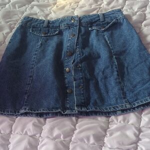 BDG Blue Denim Mini Skirt